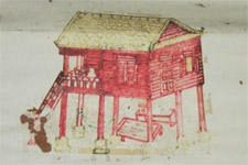 Dessins d'une maison laotienne